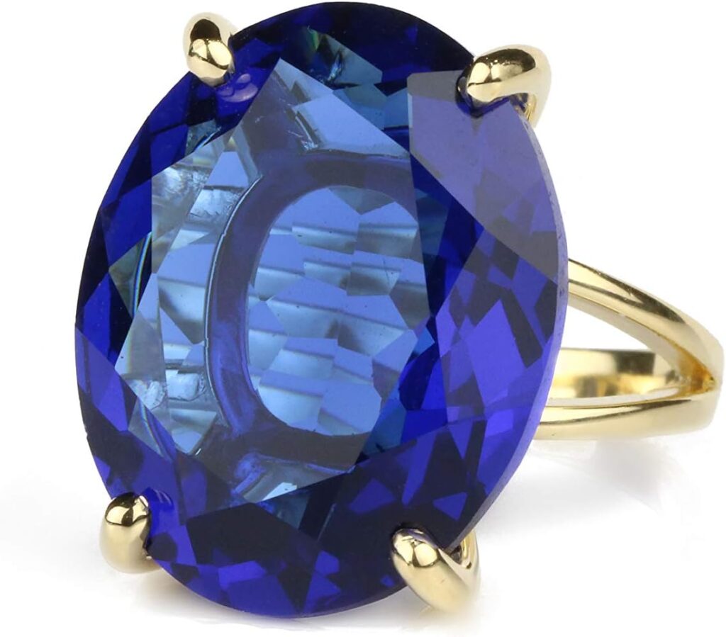 Oval Sapphire Ring – Artisan Precious Gemstone Rings – Handmade 14K Gold Statement Ring – Fashion, Bridal, Birthstone, Engagement, Anniversary Ideas for Women