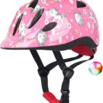 Kids Toddler Bike Helmet, Adjustable Boys Girl Helmets from Baby to Children(Age 1-8), Multi Sports for Bicycle Skate Scooter with LED Light