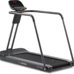 Sunny Health & Fitness Endurance Cardio Running Walking Treadmill with Extended Safety Handrails, Wide Deck, Shock Absorption, Digital Monitor, Optional Free SunnyFit® App Bluetooth Connection