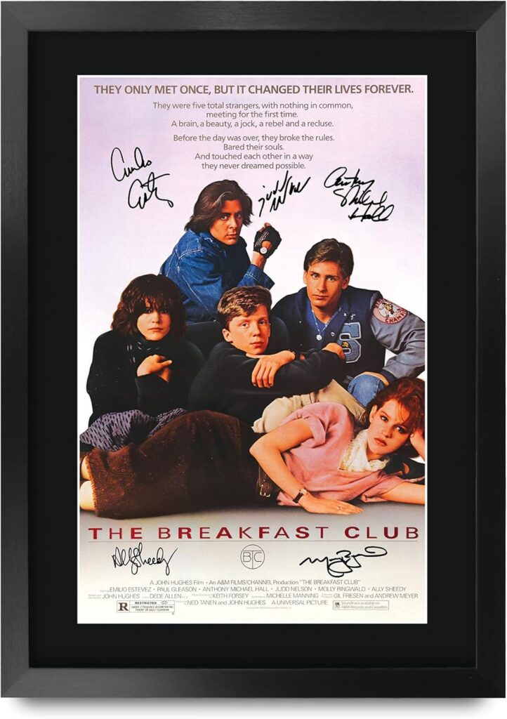 HWC Trading The Breakfast Club Gifts Printed Signed Autograph Picture for Movie Memorabilia Fans – 16″ x 12″ Framed