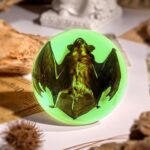 Taxidermy Bat, Luminous Bat Taxidermy Animals, Glow in the Dark Oddities Taxidermy, Bat in Resin for Science Classroom Specimens Education, Gift for Taxidermy, Bat Decor, Oddities, Biology Enthusiasts