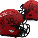 Mike Evans Autographed Tampa Bay Buccaneers Signed Football Rave Mini Helmet Beckett COA