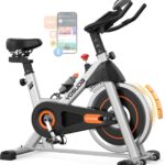 YOSUDA Exercise Bike, Brake Pad Stationary Bike for Home with Exclusive App, Magnetic Indoor Cycling Bike with 300 lb Weight Capacity, Low Noise, Tablet Holder and Fitness Courses for Weight Loss