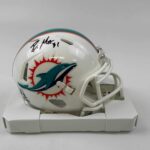 Autographed/Signed Raheem Mostert Miami Dolphins Mini Football Helmet Beckett BAS COA