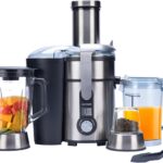 Juicer Machine, Blender & Grinder Combo 3 in 1 for Smoothies, Juice, Processing, Grinding & More 1300W Centrifugal Juice Extractor for Fruit Vegetable with 5 Speeds LCD Screen, Easy to Clean