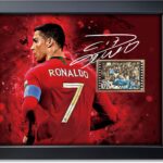 sufenvera Signed CR7 Cristiano Ronaldo Framed Photo Collage Poster 10×8 Inch,Juventus vs.Real Madrid Film Display of UEFA Champions League 2017-18 Quarterfinal,Gifts for Soccer Fan