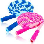 Jump Rope for Kids, Adjustable Jump Ropes for 4 5 6 7 8 10 12, Tangle Free Jumping Rope Age 8-12, Segmented Soft Beaded Skipping Rope for Women Fitness