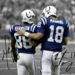 Ikonic Fotohaus Peyton Manning Marvin Harrison Signed Photo Autograph Print Wall Art Home Decor