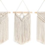 Mkono Small Macrame Wall Hanging 3 Pack Boho Art Woven Wall Decor Home Chic Decoration for Bedroom Living Room Apartment Gallery, Christmas Gift, 8″ W x 14″ L