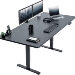VIVO Electric 71 x 36 in Dual Motor Sit Stand Desk, Memory Height Adjustment, 2B Series, Black Top Black Frame, DESK-KIT-2B7B-36