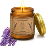 Candles for Home Scented, 16oz Large Soy Wax Lavender Scented Candle, 100 Hour Burn Time, Aromatherapy Candle, Ideal for Christmas, Anniversary, Birthday Gift