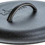 Lodge 12 Inch Cast Iron Lid. Classic 12-Inch Cast Iron Cover Lid with Handle and Interior Basting Tips.