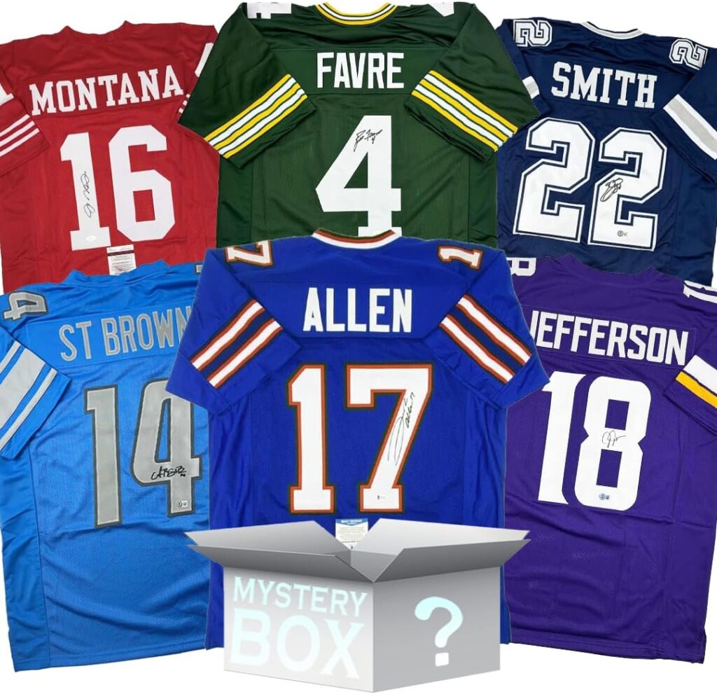 Random Autographed/Signed Football Jersey Mystery Box with PSA JSA or Beckett COA