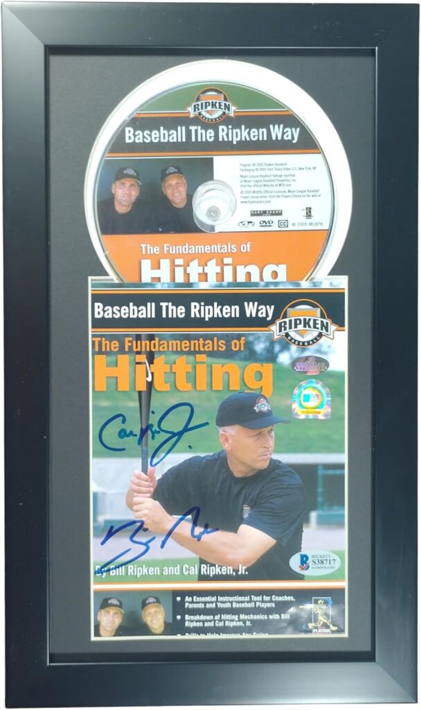 Cal Ripken Jr Signed Baseball the Ripken Way DVD Cover Framed Display Duo Autographed by Billy Ripken, Beckett Authenticated Autograph Memorabilia Auto