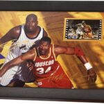 veratwo Signed The Dream Olajuwon Basketball Poster Framed Photo Gifts 8×6 Inches,with 1x 35mm Film Display,Cool Basketball Memorabilia Decor for Boy’s Room