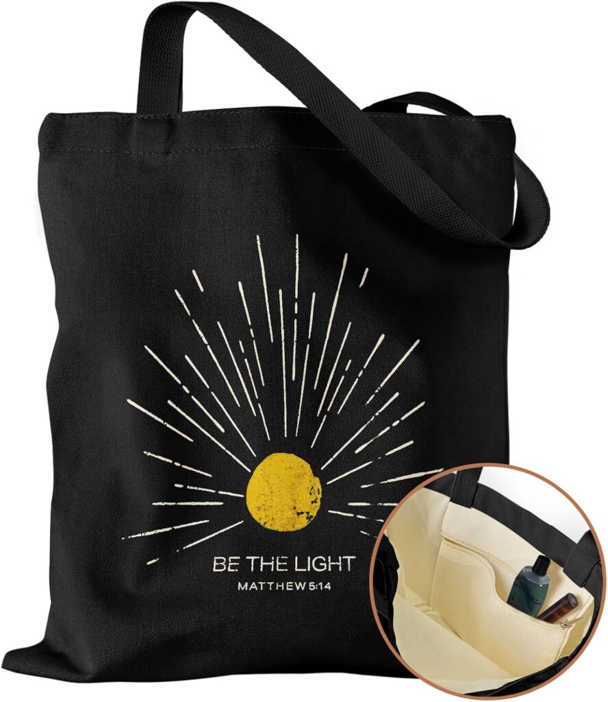 Aesthetic Canvas Tote Bag with Inner Pocket for Women, Cloth Cotton Totes Bag with Pattern for Shopping, Gym