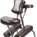 Master Massage Bedford Portable Massage Chair – Lightweight with Carrying Bag – Tattoo Height Adjustable Folding Face Cradle SPA (Coffee)