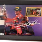 veratwo Signed Leclerc Poster Framed Photo Gift 8×6 Inches,with 1x 35mm Film Display,Cool Formula One F1 Racing Memorabilia Gifts for Charles Leclerc Fans