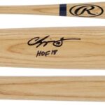 Chipper Jones Atlanta Braves Autographed Rawlings Game Model Bat with “HOF 18” Inscription – Autographed MLB Bats