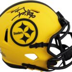 Steelers T.J. Watt Authentic Signed Rave Speed Mini Helmet BAS Witnessed
