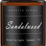 MOASITN Sandalwood Heavenly Scented Candles for Home| Natural Soy Aromatherapy Candle| Handmade Long Lasting Jar Candel| Gift for Women,Men| as Birthday,Housewarming,Thank You,Relaxing Gifts| 7oz