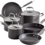 Anolon Advanced Home Hard Anodized Nonstick Cookware/Pots and Pans Set, 9 Piece – Moonstone
