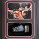 Mike Tyson Signed Glove Shadow Box Mike Tyson Hologram Authentic Belts – Autographed Boxing Gloves