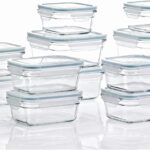 GLASSLOCK 24 Piece Oven Microwave Safe Glass Food Storage Containers Set w/Lids
