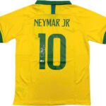 Autographed/Signed Neymar Jr. Brazil Soccer Futbol Jersey Beckett BAS COA
