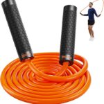 Jump Rope, Weighted Jump Rope for Men Women, Adjustable 1lb Heavy Skipping Ropes, Suitable for Boxing, Cardio, Home Fitness, Training Muscle, Home Gym Workout Equipment for Full Body Exercise