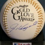 Ivan Rodriguez Texas Rangers Glove Signed Oml Baseball – Autographed MLB Gloves