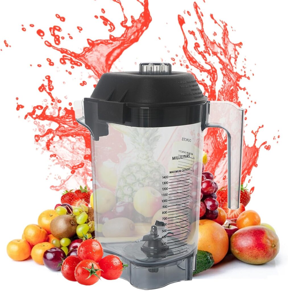 Upgraded For Vitamix Blender Pitcher 48oz, Replace for Vitamix Quiet One Blender VM0145, BarBoss, Touch & Go Advance Etc Series Container Jar Cup, For vitamix Replacement Pitcher Container