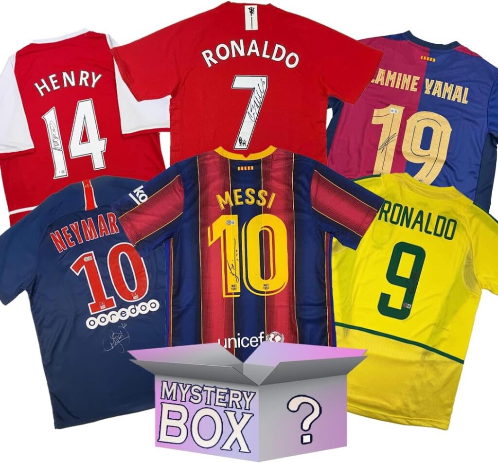 Soccer Legends Autographed/Signed Jersey Mystery Box with PSA JSA or Beckett COA