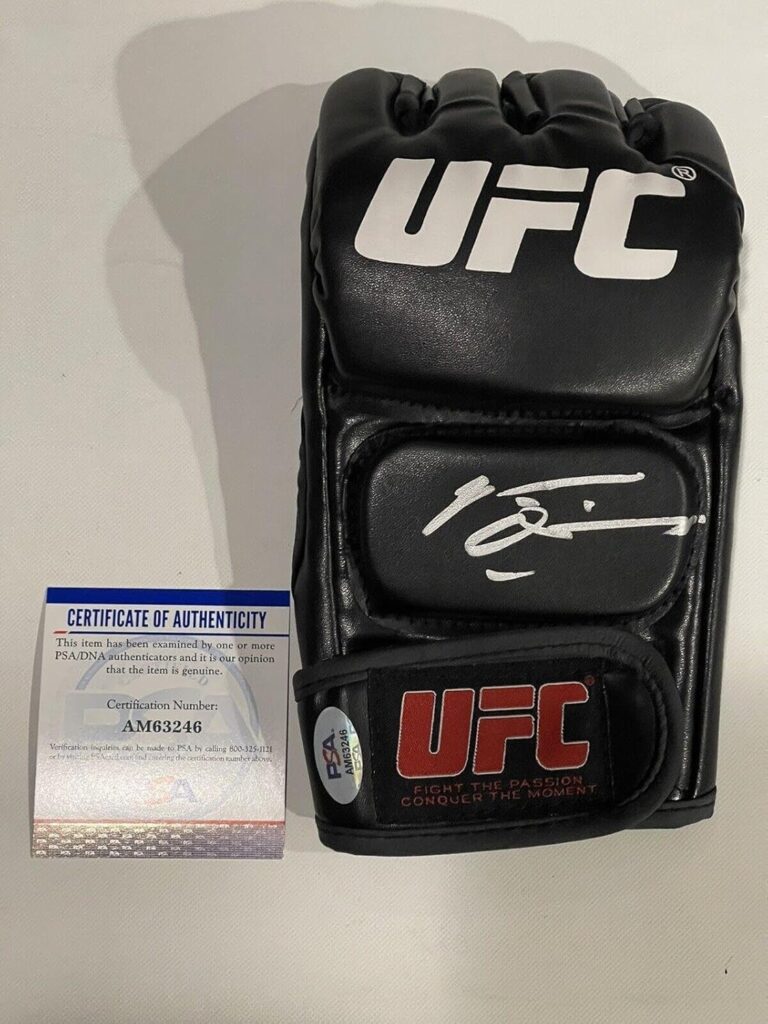 Nate Diaz Signed Autographed UFC Glove PSA DNA COA d – Autographed UFC Gloves