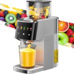 Cold Press Juicer – Large 5.12″ Feed Chute,Easy to Clean,Slow Masticating Juicer for Nutrient Retention,Quiet 250W Motor,High Juice Yield,Leakproof – Fruits,Vegetables & Leafy Greens-Silver