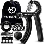 FitBeast Grip Strengthener Forearm Strengthener Hand Grips Strengthener Kit – 5 Pack Adjustable Resistance