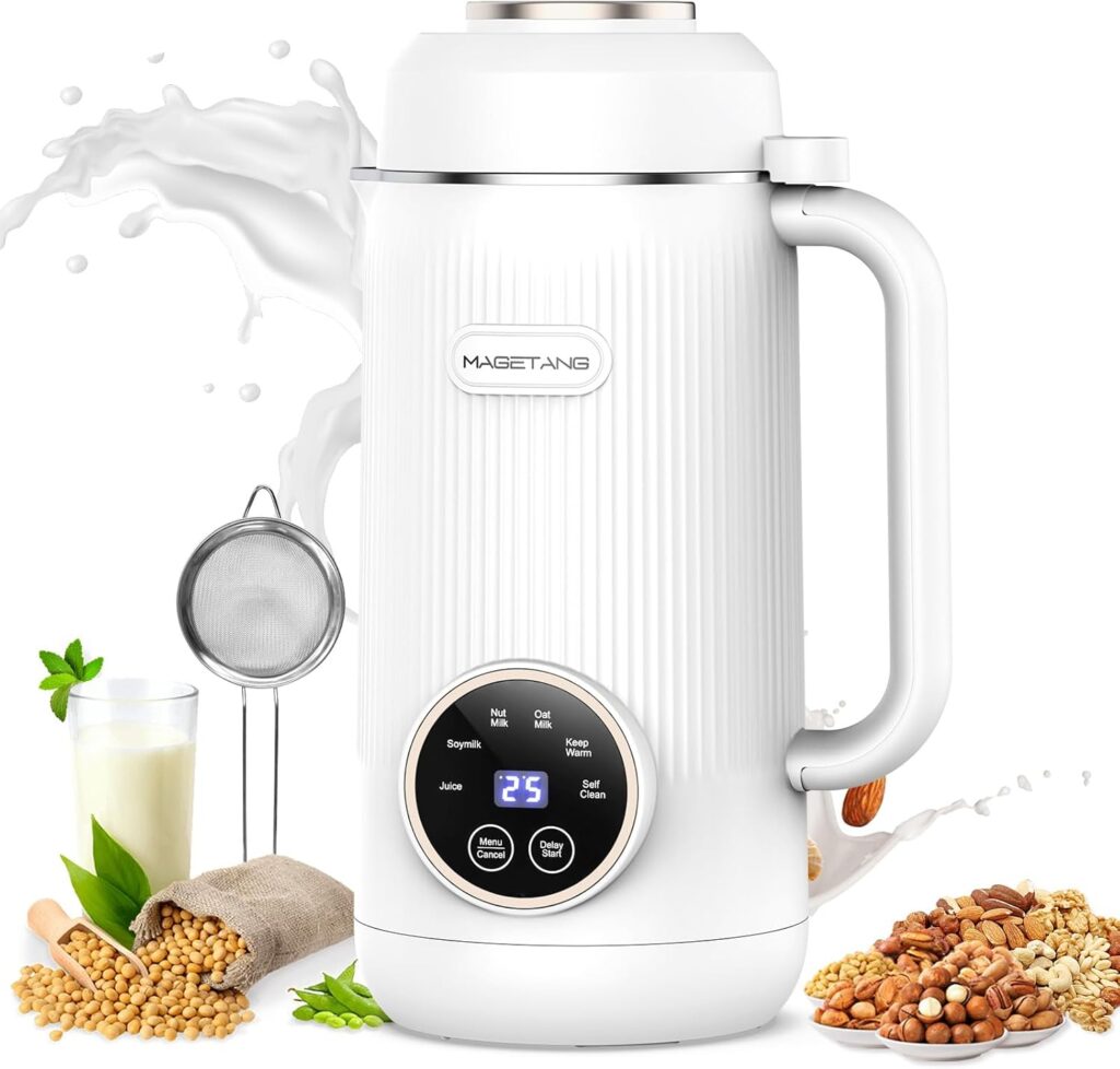 7 in 1 Nut Milk Maker Machine 28oz Automatic Milk Maker for Homemade Coconut, Oat, Soy, Plant-Based Milk, Juice with 18H Delay Start/6H Keep Warm/Self Cleaning