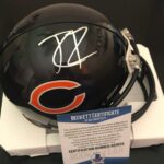 Riley Ridley Signed Chicago Bears Mini Football Helmet W/Beckett COA Proof – Autographed NFL Mini Helmets