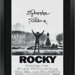 HWC Trading Rocky Movie Poster Sylvester Stallone Signed 16″ x 12″ Framed Gift Printed Autograph Film Print Photo Picture Display – 16 x 12 Inches Framed