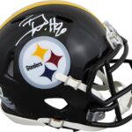 Steelers T.J. Watt Authentic Signed Speed Mini Helmet w/White Sig BAS Witnessed