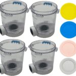 Swirl by Creami 4-Pack Pints and Lids​, Compatible with: Ninja Swirl by CREAMi Soft Serve & Ice Cream Machine NC700, NC701, NC701Q, CN701CO (GREY+BLUE+PINK +YELLOW)