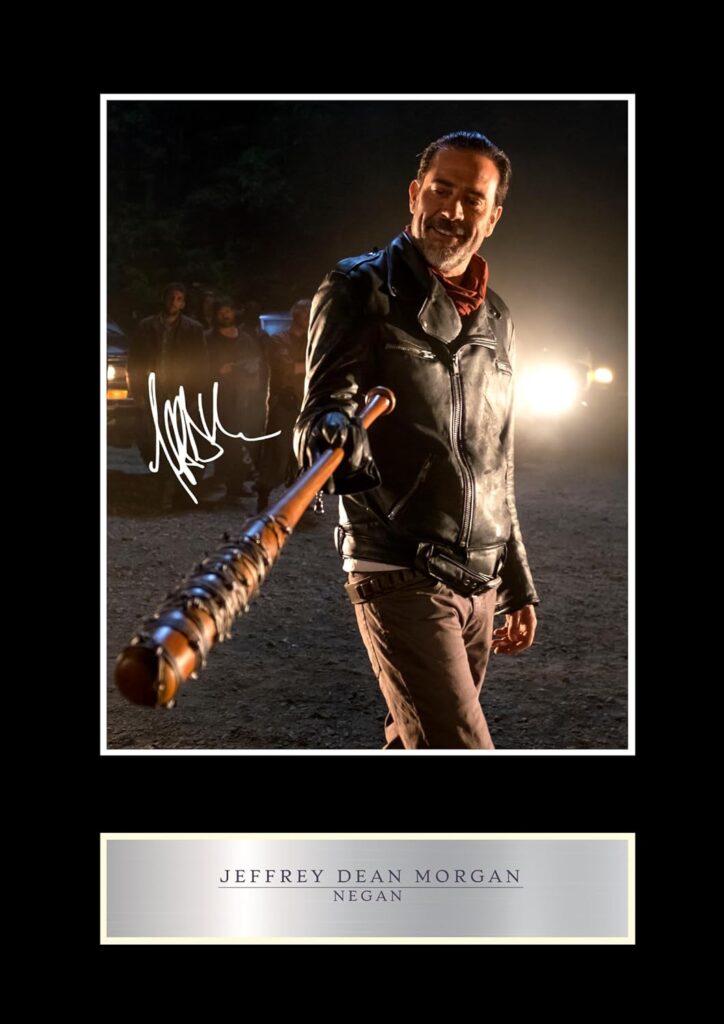 Jeffrey Dean Morgan Negan Pre Printed Signature Signed Mounted Photo Display #1 Printed Autograph Picture 10×8 Inch Mount