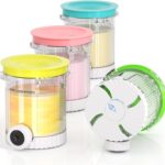 4 Pack for Ninja Creami Swirl Pints and Lids Compatible with Ninja NC700 Series, NC701, NC701C, Creami Containers for Swirl Ice Cream & Soft Serve Makers, BPA-Free, Dishwasher Safe