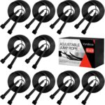 10 Pack Jump Ropes for Kids, PVC Skipping Rope with Plastic Handles, Adjustable Jumping Ropes for Fitness Exercise, Lightweight Speed Rope for Women Men Training Racing, Black