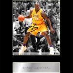 Generic Shaquille O’Neal Pre Printed Signature Signed Mounted Photo Display #11 Printed Autograph Picture 10×8 Inch Mounted Wall Art for Living Room