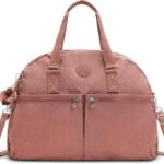 KIPLING KIPLING Women’s Eugina Satchel, Handmade, Removable Shoulder Strap, Outer Pockets, Nylon Duffle Bag