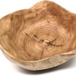 THY COLLECTIBLES Wooden Bowl Handmade Storage Natural Root Wood Crafts Bowl Fruit Salad Serving Bowls (Small 8″-10″)