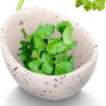 WLLHYF Pottery Stripper Bowl, Small Portable Handmade Ceramic Stripper Bowl Different Round Hole Sizes Efficient Peeling Cup Pottery Kitchen Tool for Salads Cooking