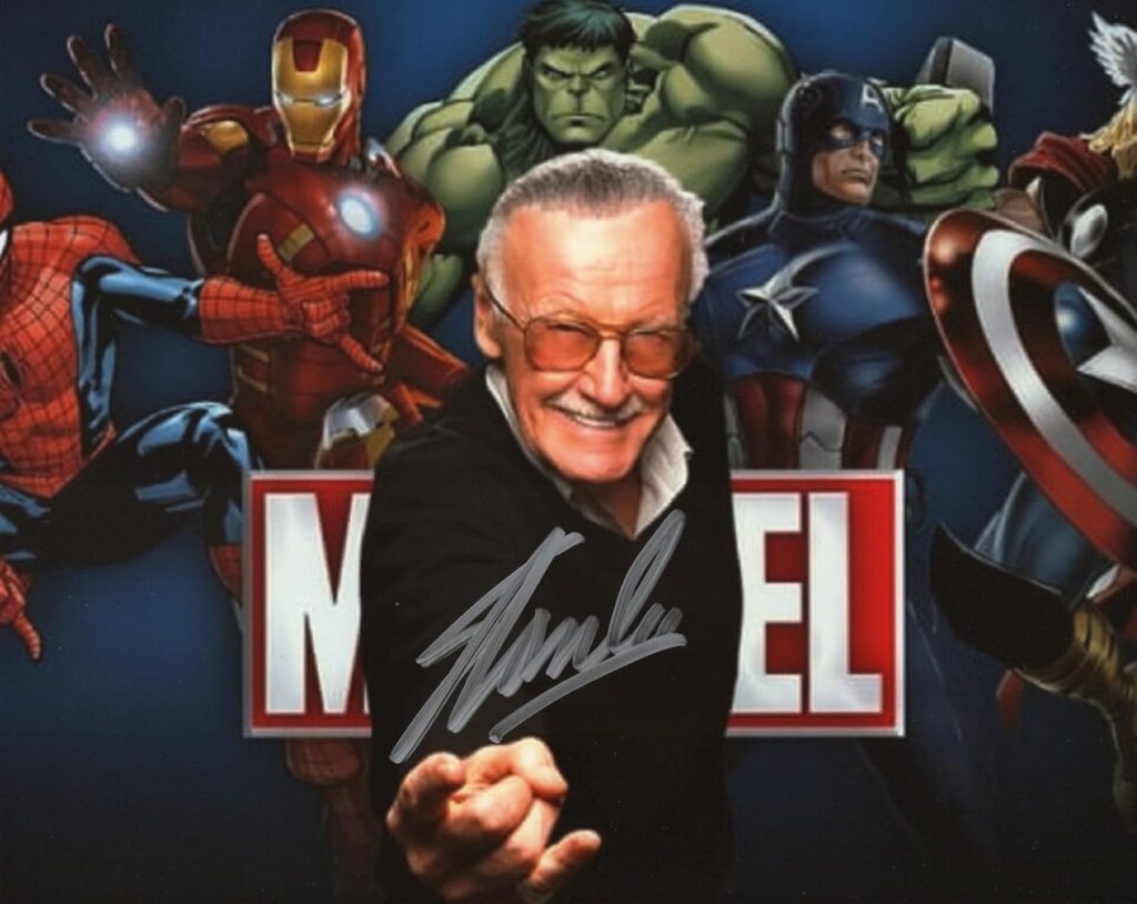 RP Stan Lee Signed Marvel Comics Avengers Photo 8×10 Reprint COA Certificate of Authentication, Autographed Movie Poster