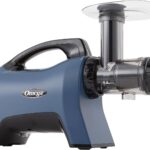 Omega Celery Juicer and Nutrition System Masticating Juicer, Cold Press Juicer Machine For Celery with Adjustable Dial, 200-Watt, Blue